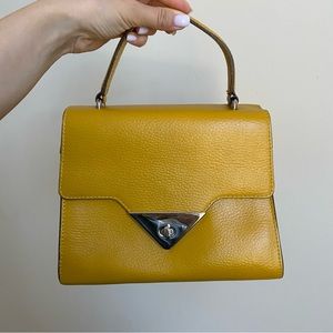 Genuine leather yellow bag